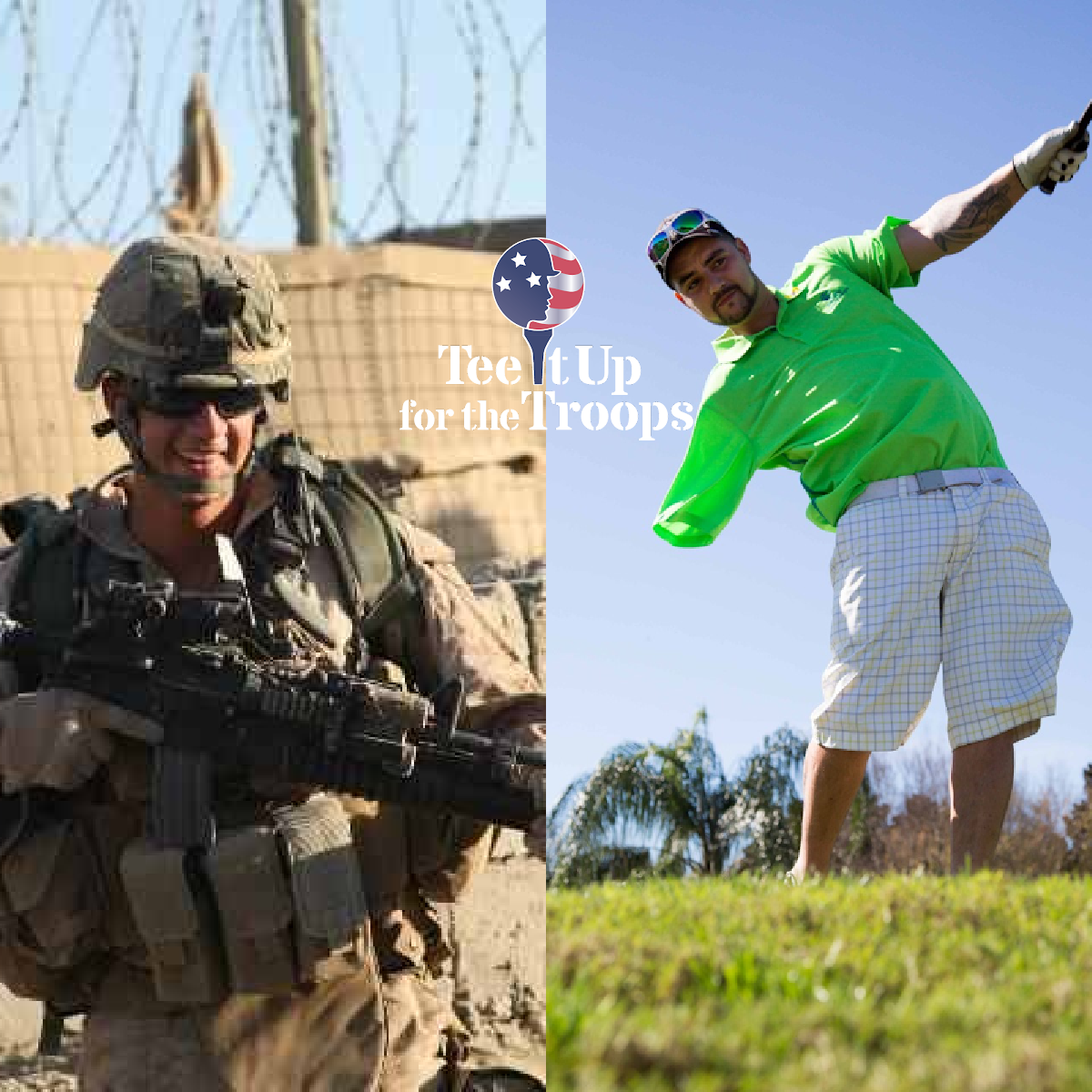 Derek Goodridge, Wounded Veteran and Ambassador for Tee It Up for the Troops
