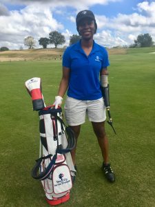 Tee It Up for the Troops Combat Veteran, Danielle Green ready to play some golf! 