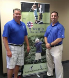 Tim Wegscheid, Tee It Up for the Troops President and Jonathan Mostyn, All Golf Services CEO.