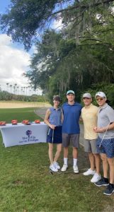 All Golf Services fundraising promotion on a par-3 hole. 