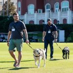 Warriors Rob and Richard attended REUNION with their service dogs Monsoon and Jersey.