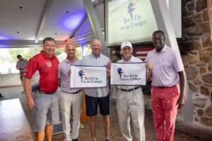 Holes-in-one at the Springhaven Event! Pictured left to right are: Tim Wegscheid, President & Executive Director, Tee It Up for the Troops, Ben Debski, Head Golf Professional, Tom Carroll, Johnny Carpineta, and TJ Diagne, General Manager, Springhaven Club.