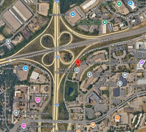 Tee It Up for the Troops Map Location